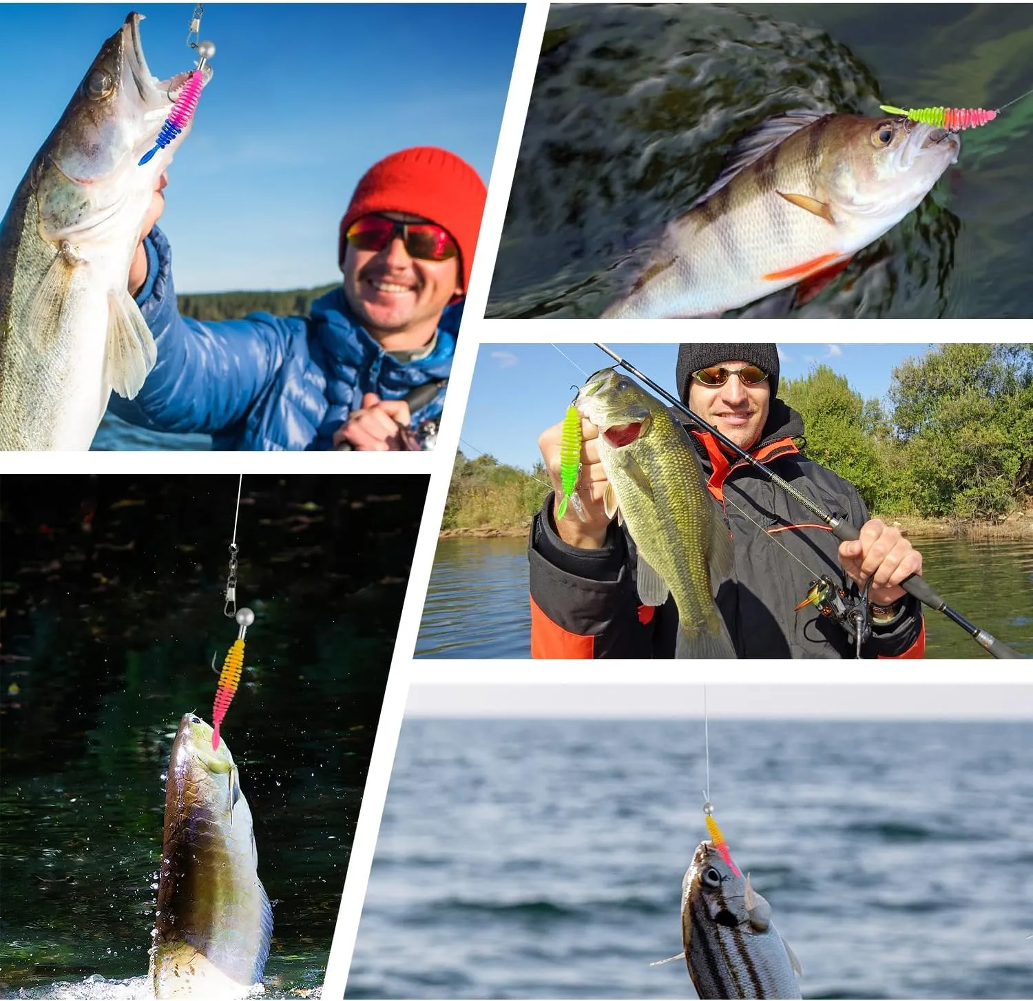 35 Piezas Señuelos Spinning Señuelos Pesca Señuelos Pesca Mar Señuelos Black Bass Anzuelos de Pesca Accesorios de Pesca para Tru