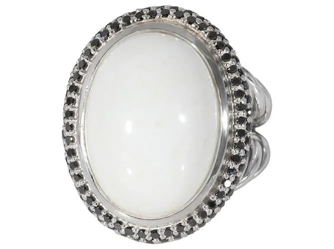 Anillo de diamante de ágata blanca cereza de David Yurman en plata de ley blanca 0.5 por cierto Metálico 