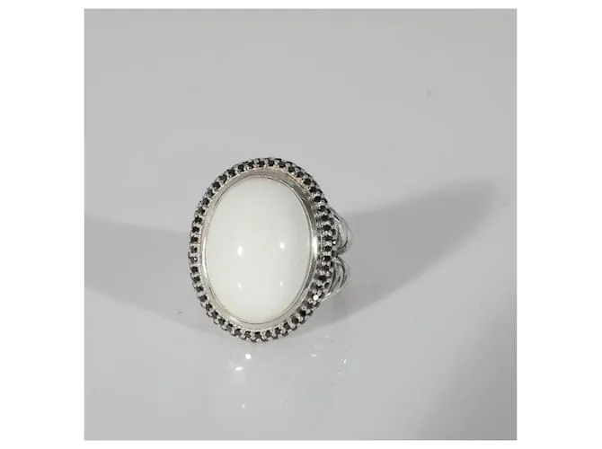 Anillo de diamante de ágata blanca cereza de David Yurman en plata de ley blanca 0.5 por cierto Metálico 