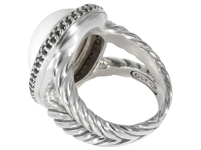 Anillo de diamante de ágata blanca cereza de David Yurman en plata de ley blanca 0.5 por cierto Metálico 