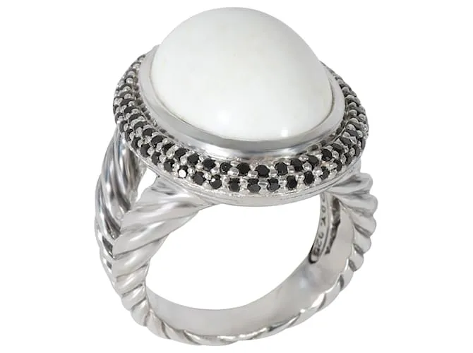 Anillo de diamante de ágata blanca cereza de David Yurman en plata de ley blanca 0.5 por cierto Metálico 