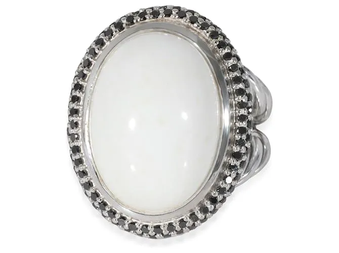 Anillo de diamante de ágata blanca cereza de David Yurman en plata de ley blanca 0.5 por cierto Metálico 
