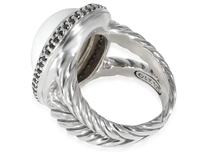 Anillo de diamante de ágata blanca cereza de David Yurman en plata de ley blanca 0.5 por cierto Metálico 