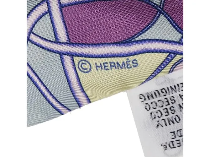 Bufanda Twilly de seda Hermès W84,5cm x H5cm en excelente estado Púrpura 