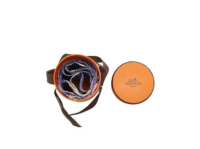 Bufanda Twilly de seda Hermès W84,5cm x H5cm en excelente estado Púrpura 