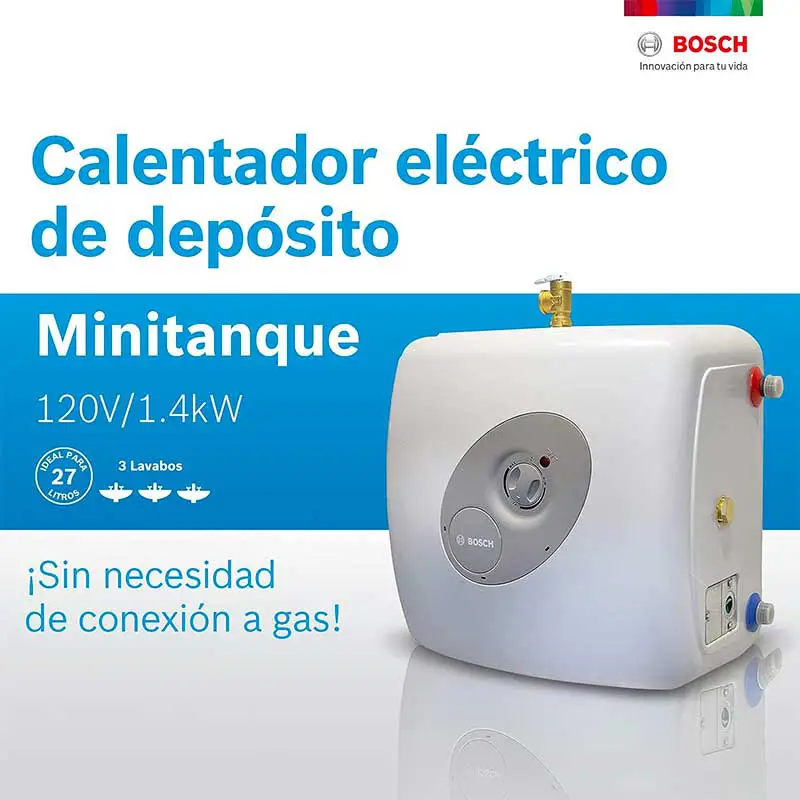 CALENTADOR DE AGUA MINI ELéCTRICO BOSCH ES81M WIR  120V 27L