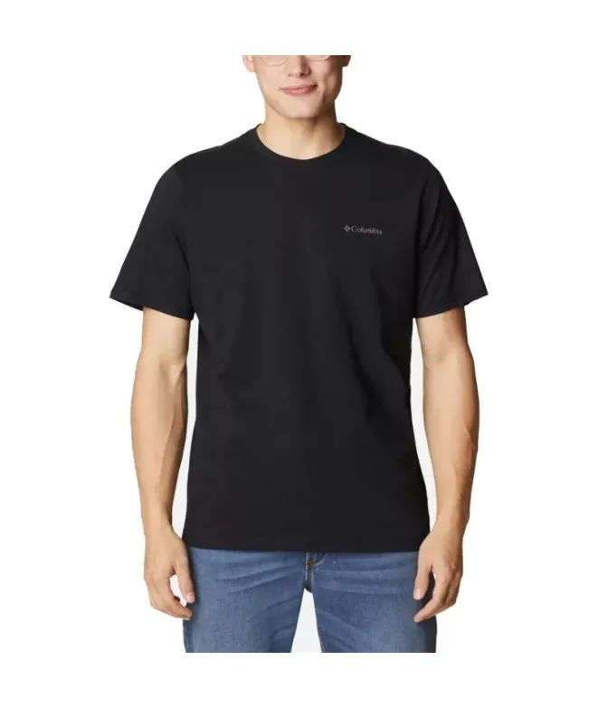Camiseta de Montaña Columbia Rockaway River™ Back Graphic Negro Hombre