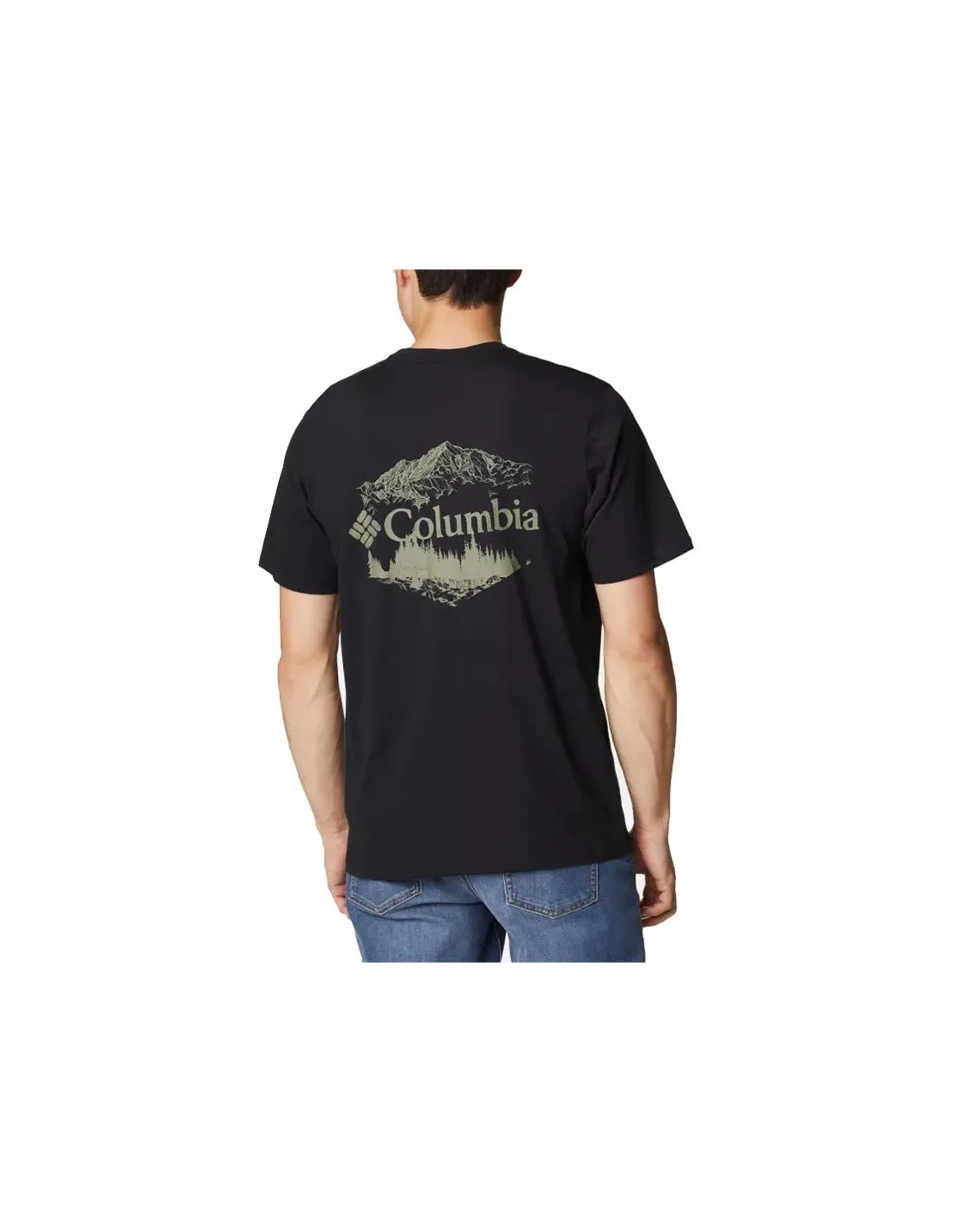 Camiseta de Montaña Columbia Rockaway River™ Back Graphic Negro Hombre