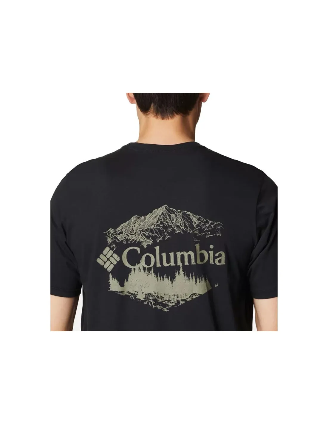 Camiseta de Montaña Columbia Rockaway River™ Back Graphic Negro Hombre