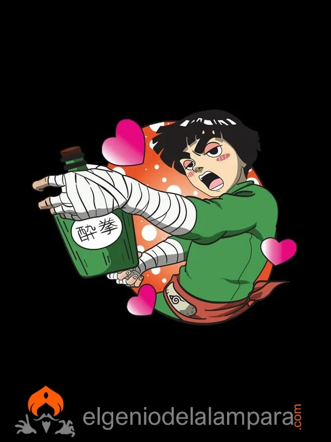 Camiseta Rock Lee borracho Naruto