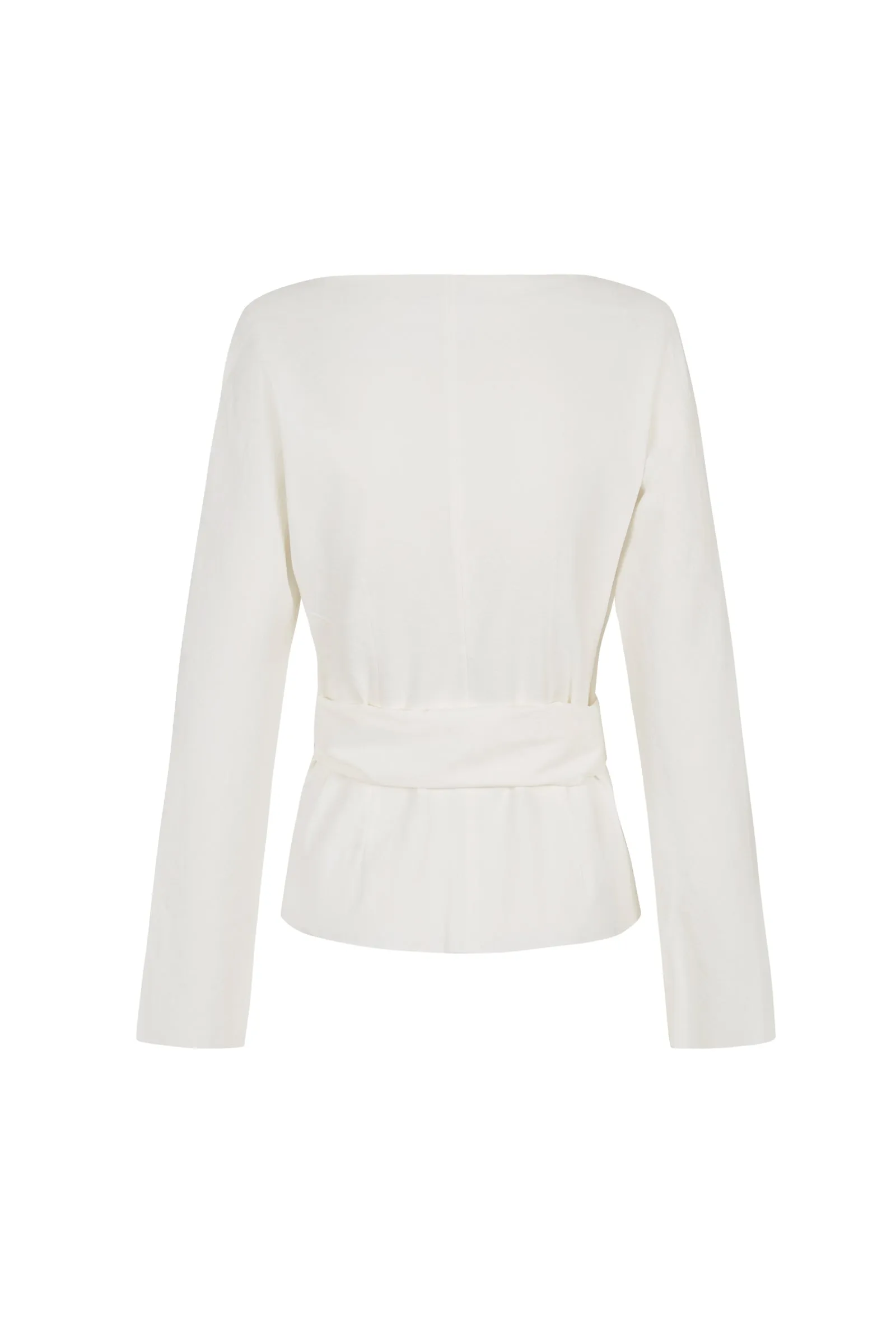 Candela, white linen jacket