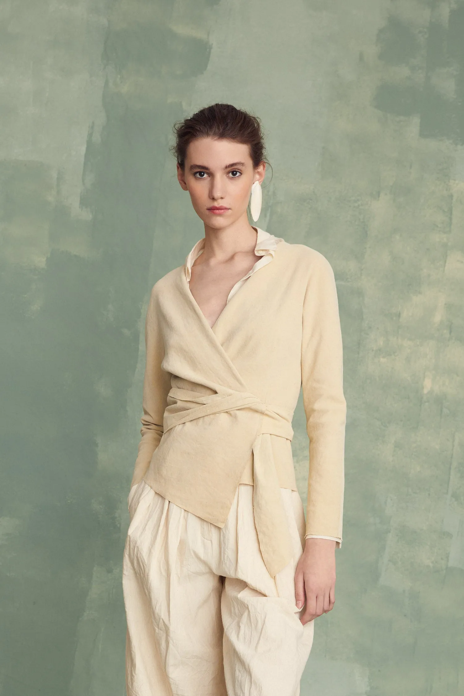 Candela, white linen jacket