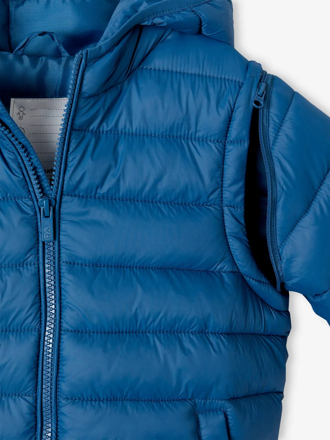 Chaqueta acolchada con mangas desmontables para niño