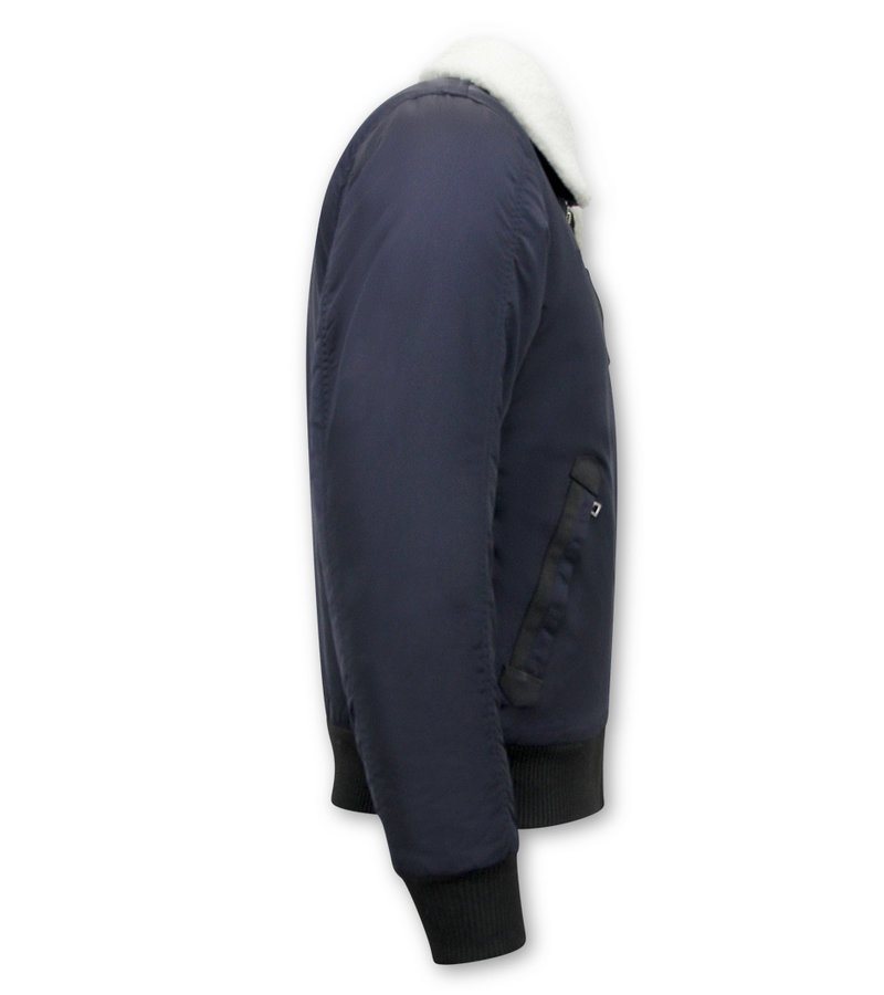 CHAQUETA BOMBER PARA HOMBRE  H3213  AZUL