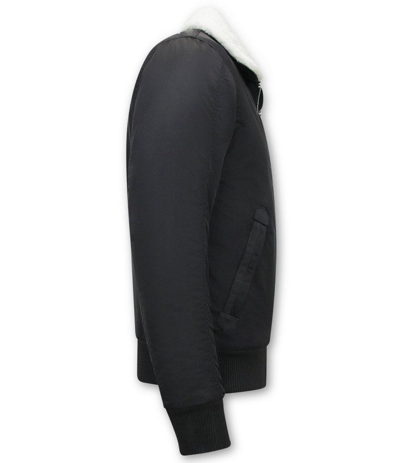 CHAQUETA BOMBER PARA HOMBRE  H3213  NEGRO