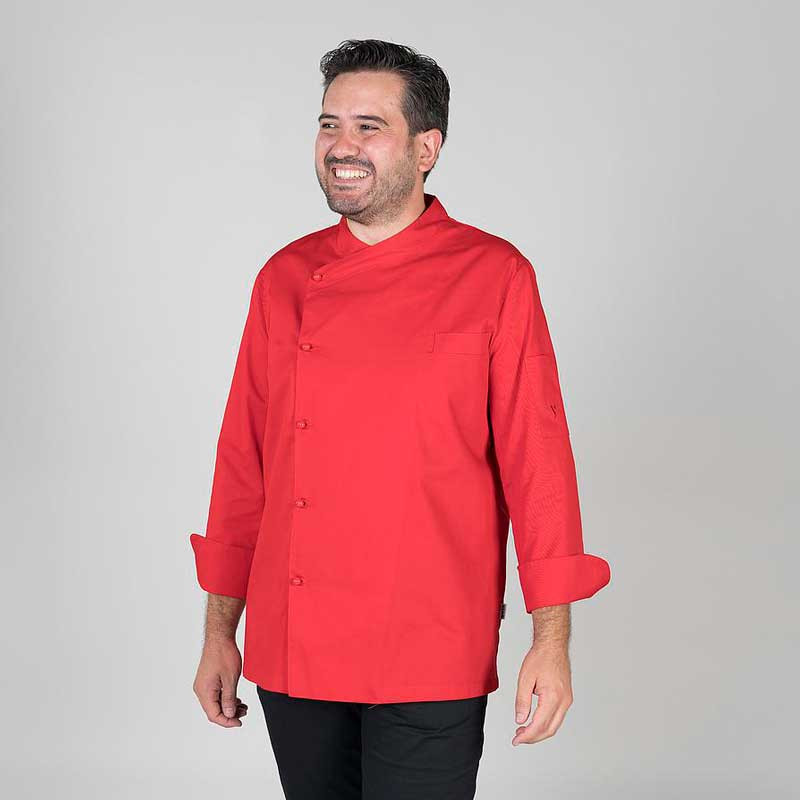 CHAQUETA COCINERO ROJA TERAMO  GARY'S