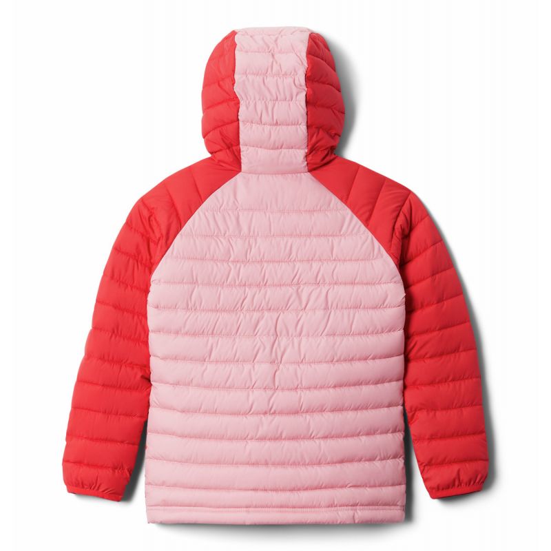 Chaqueta con capucha para niña Columbia Powder Lite para niñas (Lirio rojo, rosa)