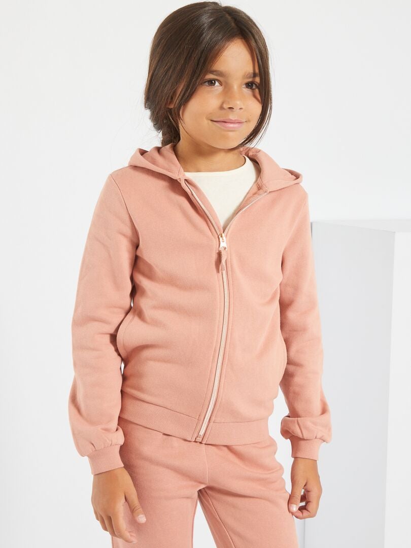 CHAQUETA CON CAPUCHA  ROSA