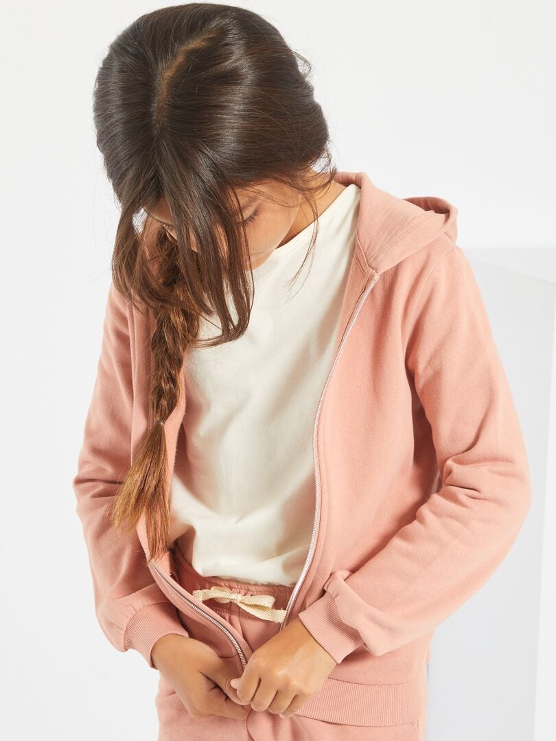 CHAQUETA CON CAPUCHA  ROSA