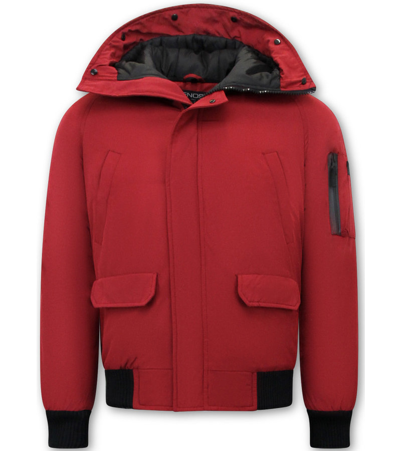 CHAQUETA CORTA DE INVIERNO PARA HOMBRE  8821  ROJO