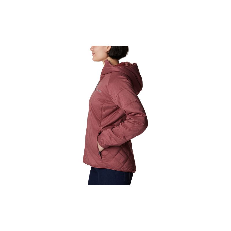 Chaqueta cortaviento con capucha para mujer Columbia Kruser Ridge II Plush Softshell (Beetroot Heather)