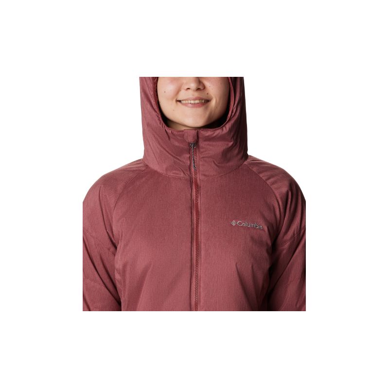 Chaqueta cortaviento con capucha para mujer Columbia Kruser Ridge II Plush Softshell (Beetroot Heather)