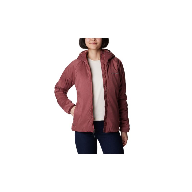 Chaqueta cortaviento con capucha para mujer Columbia Kruser Ridge II Plush Softshell (Beetroot Heather)