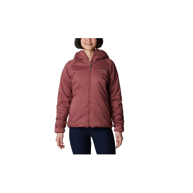 Chaqueta cortaviento con capucha para mujer Columbia Kruser Ridge II Plush Softshell (Beetroot Heather)
