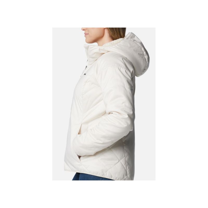 Chaqueta cortaviento con capucha para mujer Columbia Kruser Ridge II Plush Softshell (Chalk)