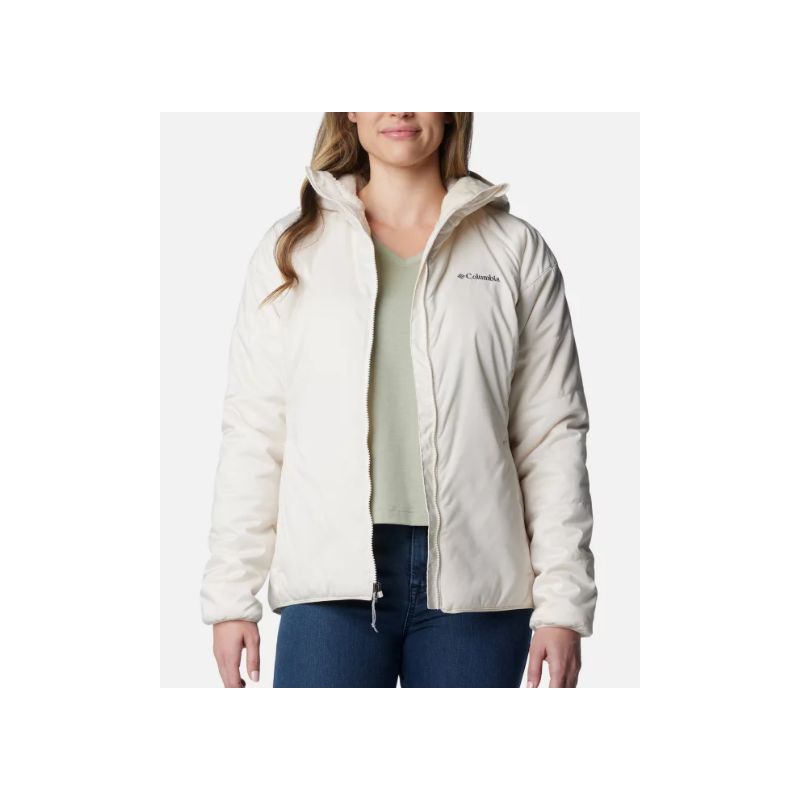 Chaqueta cortaviento con capucha para mujer Columbia Kruser Ridge II Plush Softshell (Chalk)