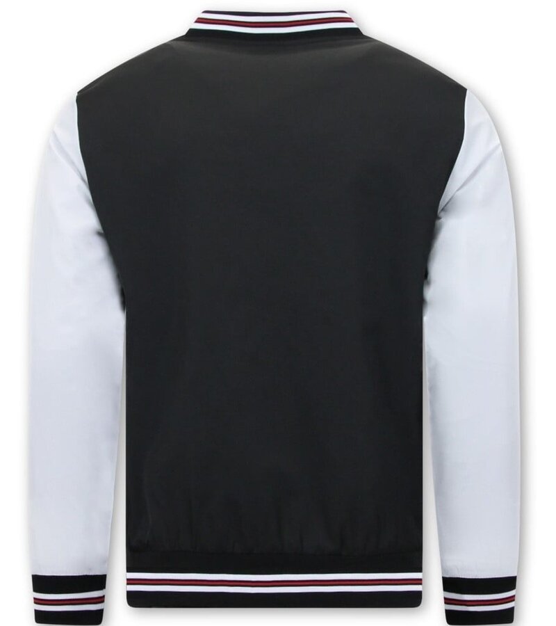 CHAQUETA DE BéISBOL FINA CLáSICA  NEGRO