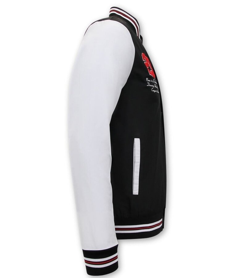 CHAQUETA DE BéISBOL FINA CLáSICA  NEGRO