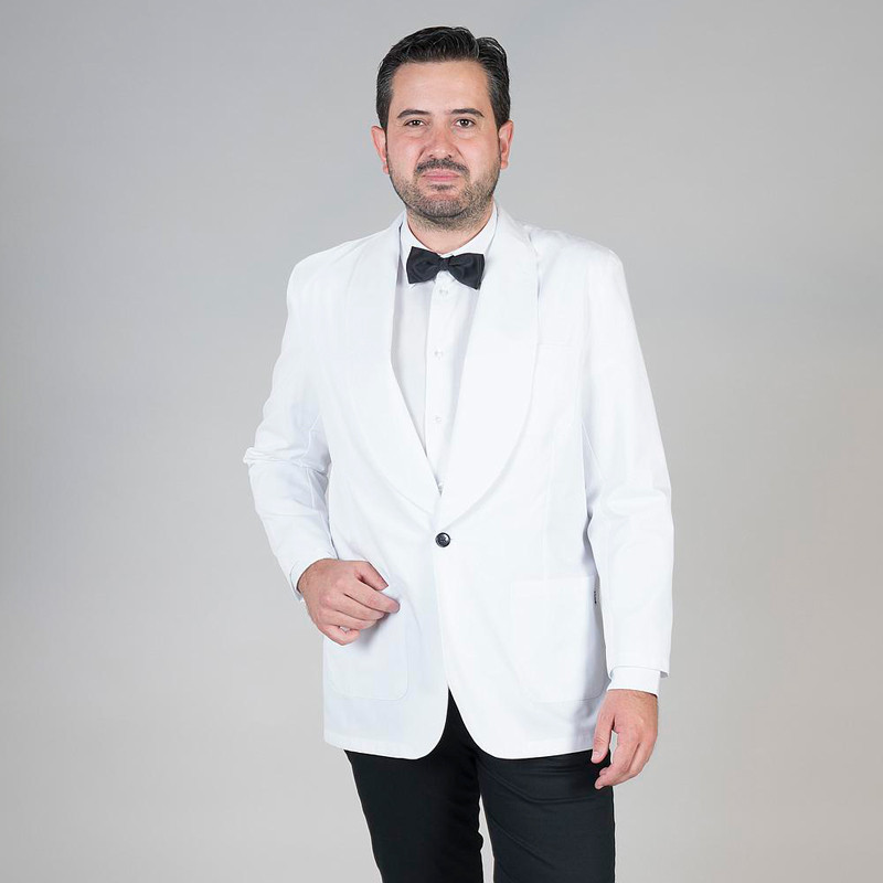 CHAQUETA DE CAMARERO SMOKING BLANCA  GARY'S