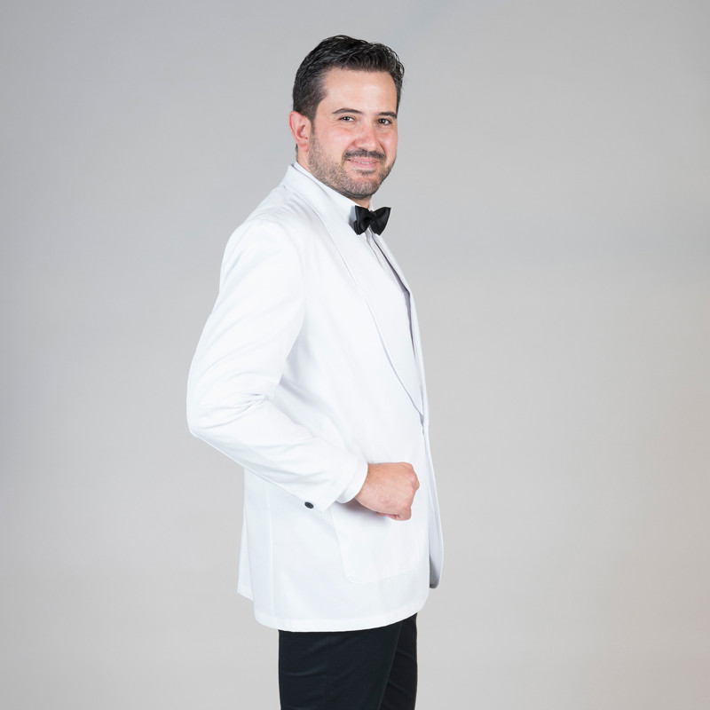 CHAQUETA DE CAMARERO SMOKING BLANCA  GARY'S