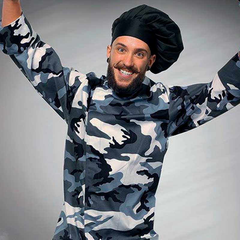 CHAQUETA DE CHEF CON CORCHETES ARTIC  EGOCHEF