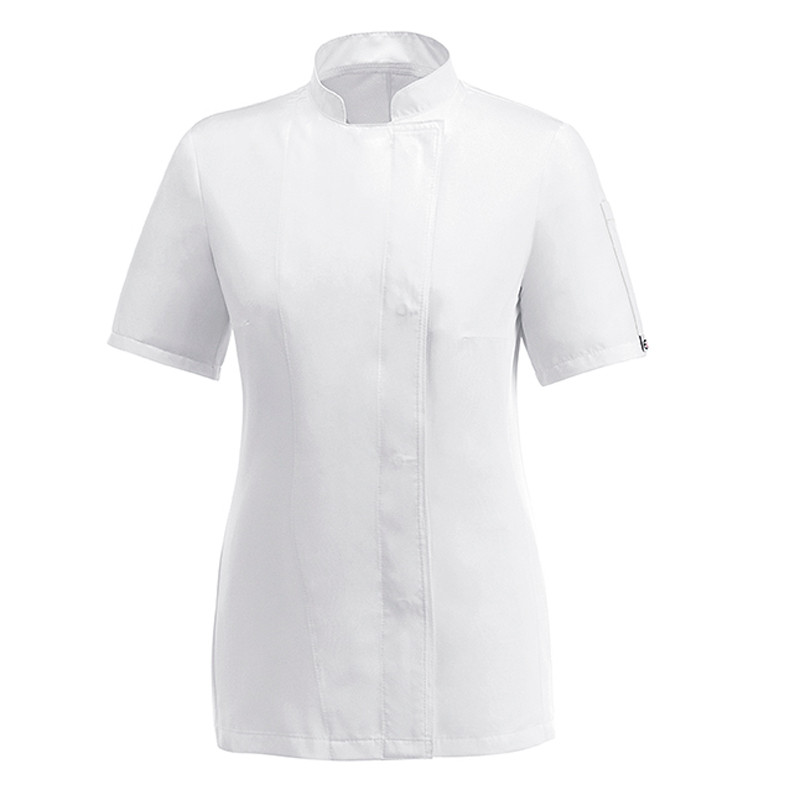 CHAQUETA DE COCINERA MANGA CORTA SLIM FIT DE MICROFIBRA EASY GIRL BLANCA  EGOCHEF