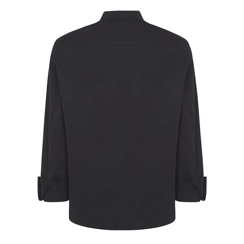 CHAQUETA DE COCINERO COOLMAX SLIM FIT NEGRA MORAIRA  ROGER