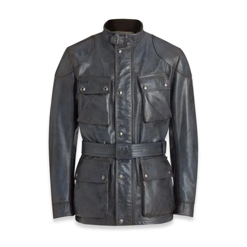 CHAQUETA DE CUERO TRIALMASTER INSIGNIA AZUL  BELSTAFF