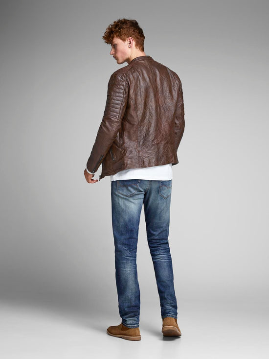 CHAQUETA DE PIEL MARRóN JCORYAN