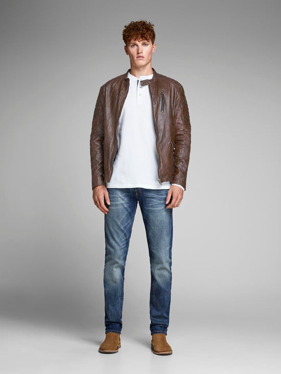 CHAQUETA DE PIEL MARRóN JCORYAN