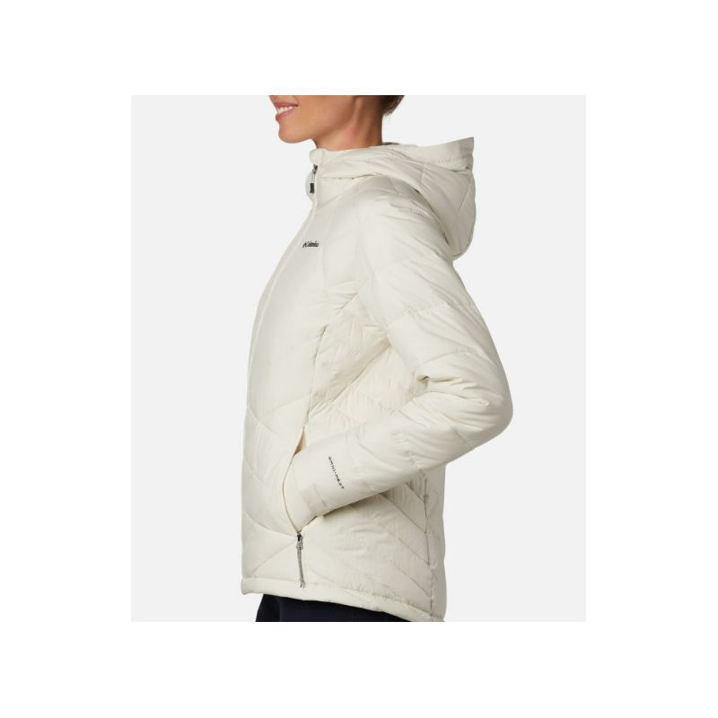 Chaqueta de plumón con capucha para mujer Columbia Heavenly (Chalk)