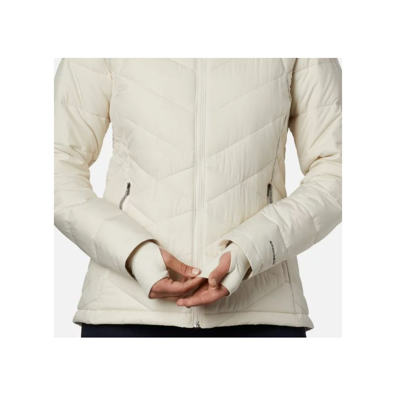 Chaqueta de plumón con capucha para mujer Columbia Heavenly (Chalk)