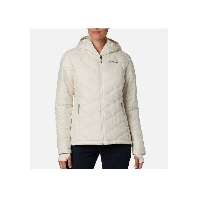 Chaqueta de plumón con capucha para mujer Columbia Heavenly (Chalk)