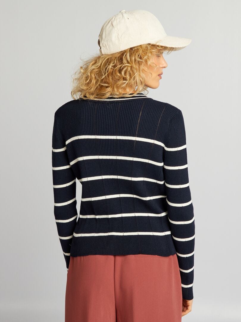 CHAQUETA DE PUNTO DE CANALé  AZUL