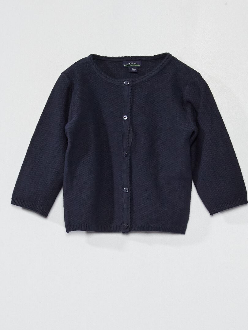 CHAQUETA DE PUNTO DE FANTASíA  AZUL