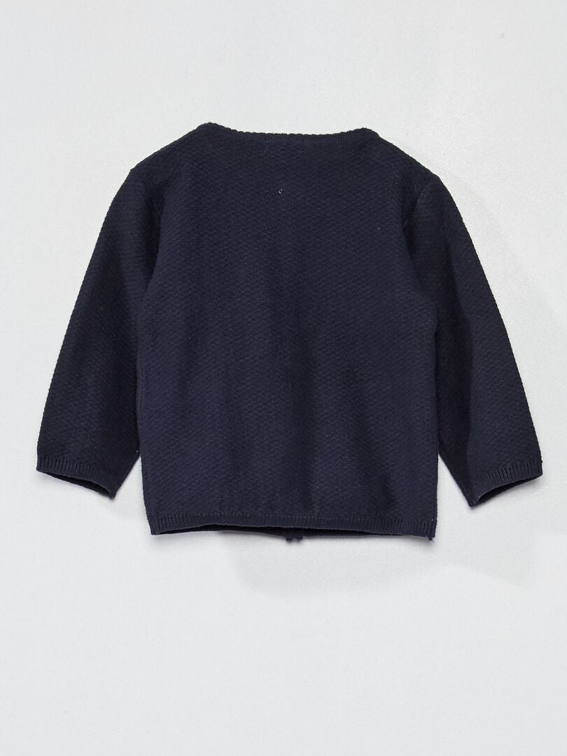 CHAQUETA DE PUNTO DE FANTASíA  AZUL