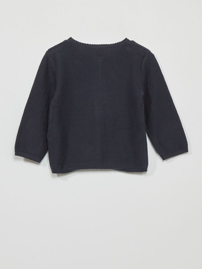 CHAQUETA DE PUNTO DE FANTASíA  AZUL