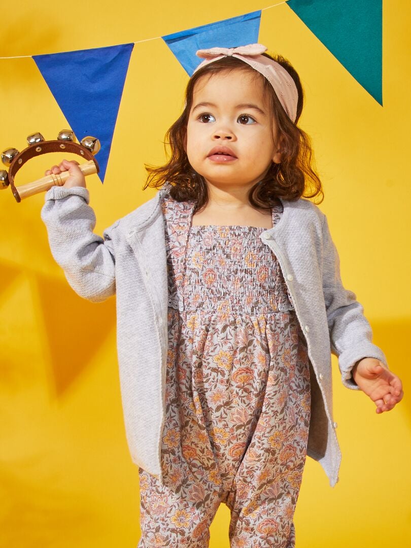 CHAQUETA DE PUNTO DE FANTASíA  GRIS