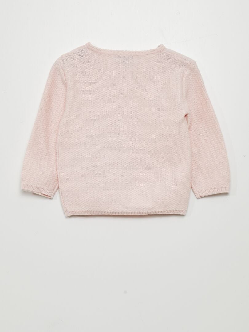 CHAQUETA DE PUNTO DE FANTASíA  ROSA