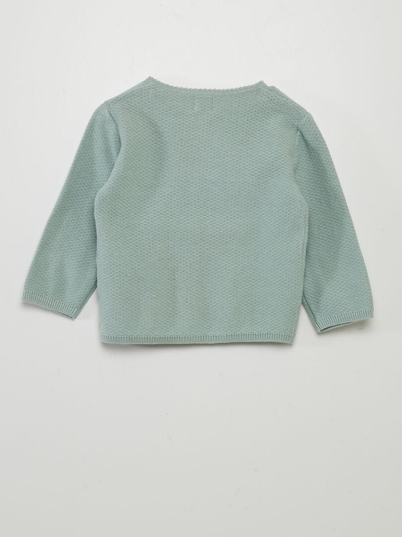 CHAQUETA DE PUNTO DE FANTASíA  VERDE